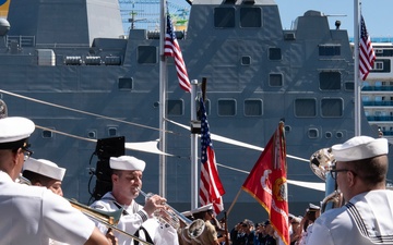 Trident Brass Quintet participates in the Intrepid Museum Memorial Day ceremony