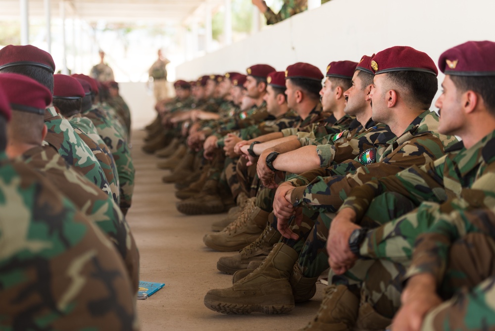 Coalition Advisors Visit Peshmerga Atrush Infantry Training Center