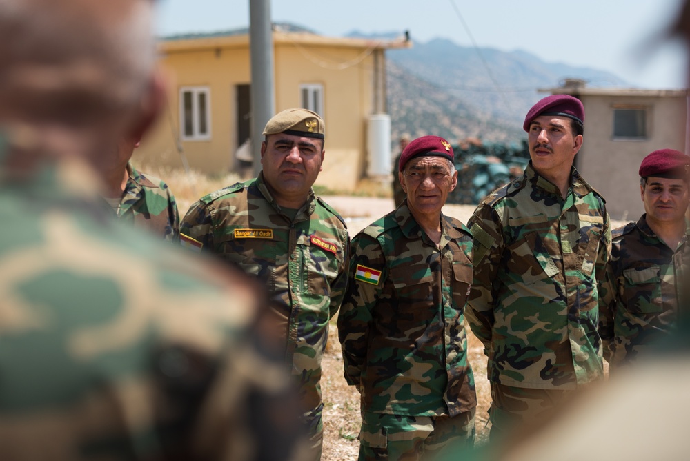 Coalition Advisors Visit Peshmerga Atrush Infantry Training Center