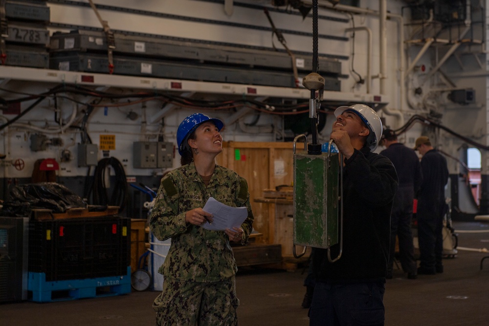 Makin Island Hangar Bay Maintenance