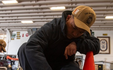 Makin Island Hangar Bay Maintenance
