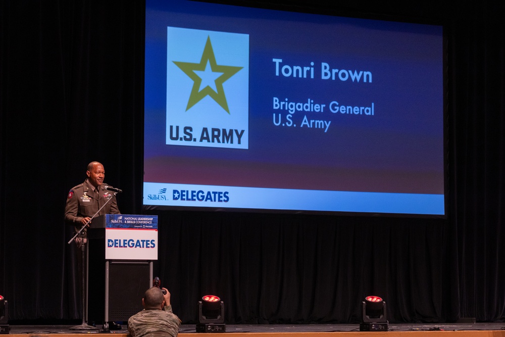 Brig. Gen. Brown Speaks at SkillsUSA Conference