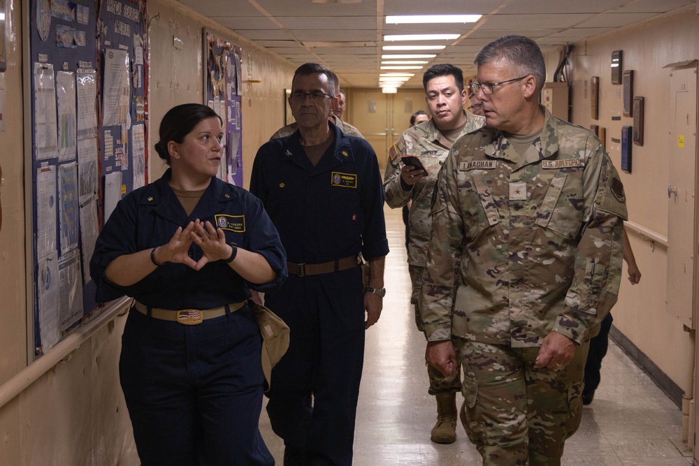 Brigadier General Lanaghan Visits USNS Comfort