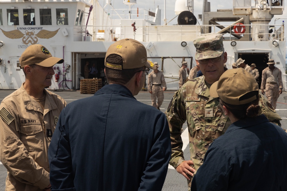 Brigadier General Lanaghan Visits USNS Comfort