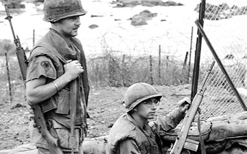 Soldiers with Rifle in East Asia