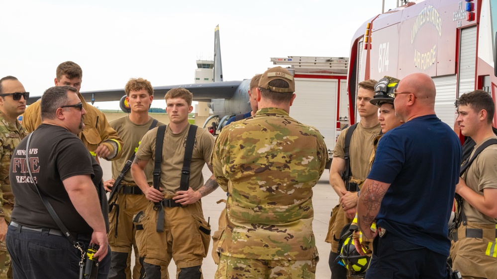 Most run from danger, few run toward it: Minot AFB Fire Department executes drill
