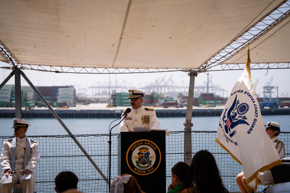 Coast Guard Cutter Argus holds change of command ceremony