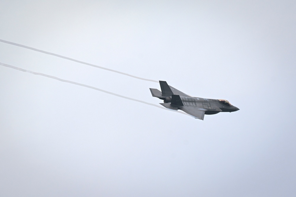 F-35A Lightning IIs take off from Volk Field during exercise Sentry North