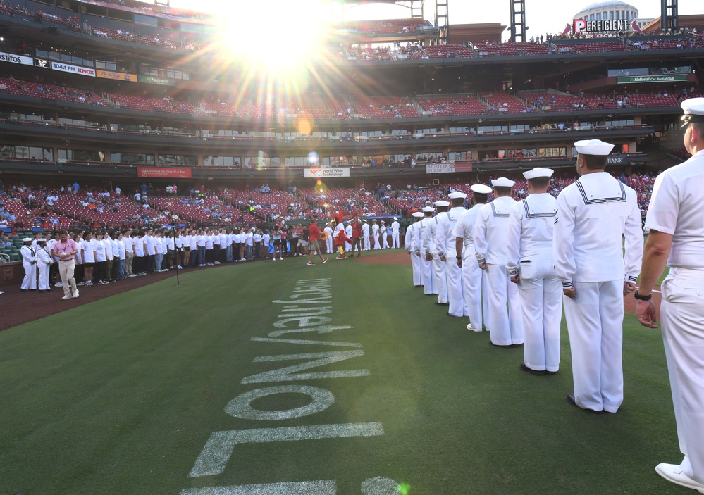 Future Sailors and NTAG Mid-America visit Busch Stadium