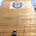 Rappelling with man's best teammate