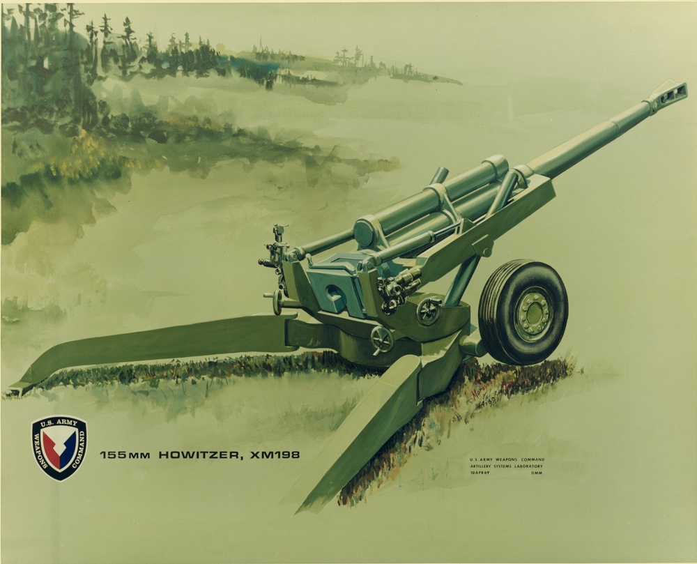 Drawing of XM198 Howitzer