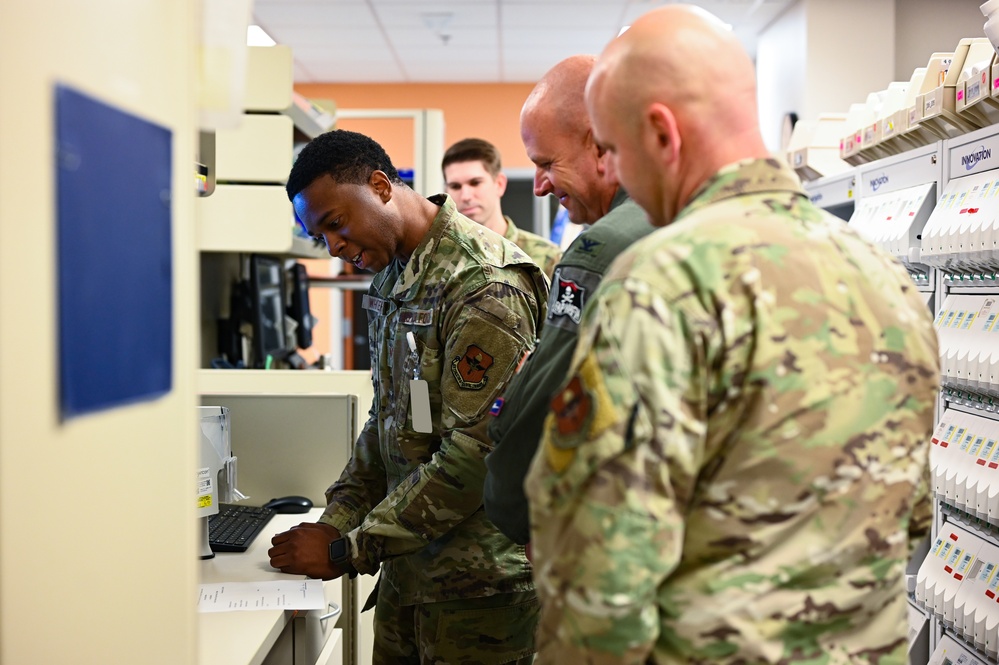 47th Medical Group visit with Airmen