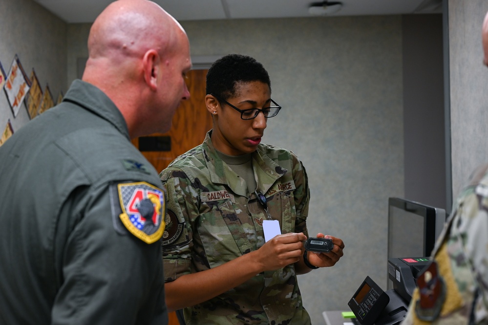 47th Medical Group visit with Airmen
