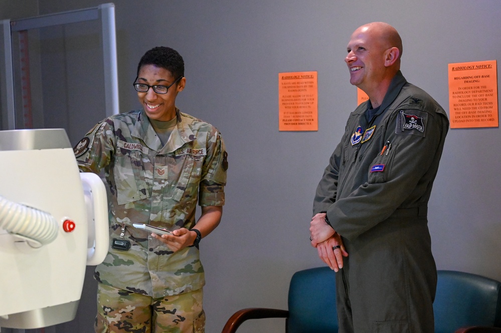 47th Medical Group visit with Airmen