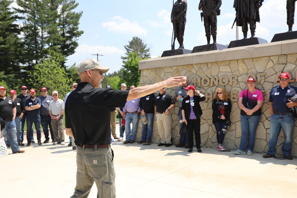 Visit to Fort McCoy’s Commemorative Area a major stop for Wisconsin ESGR’s 2025 Boss Lift