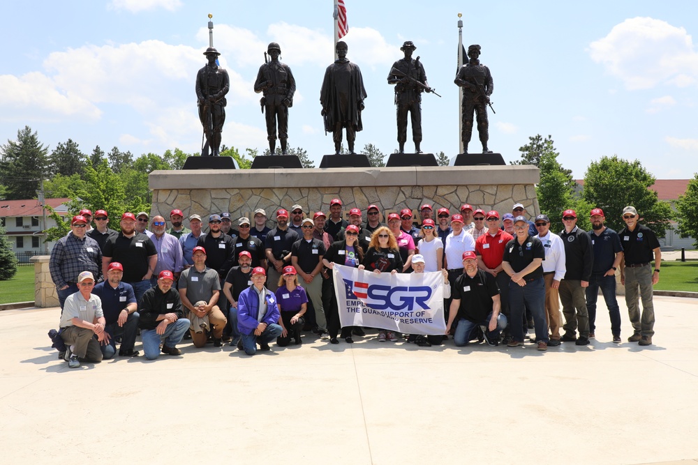 Visit to Fort McCoy’s Commemorative Area a major stop for Wisconsin ESGR’s 2025 Boss Lift