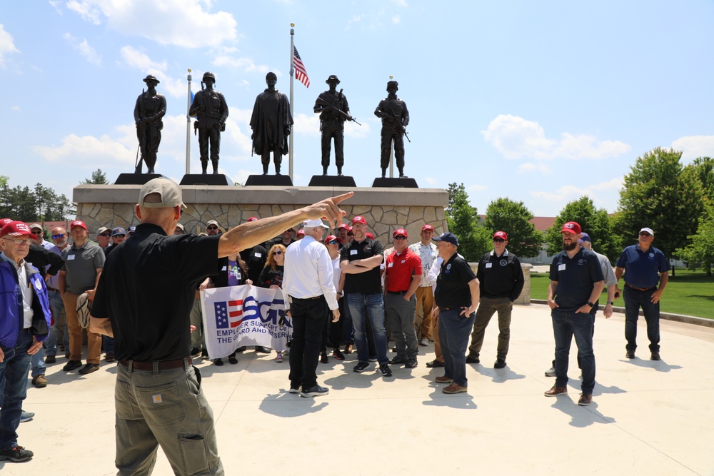 Visit to Fort McCoy’s Commemorative Area a major stop for Wisconsin ESGR’s 2025 Boss Lift