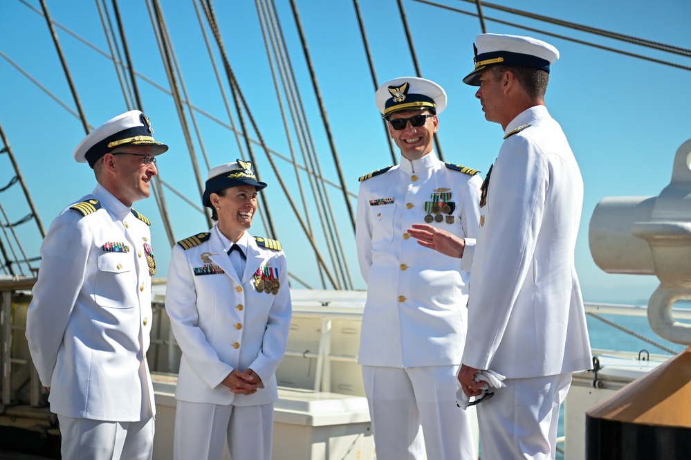 U.S. Coast Guard Cutter Eagle holds change of command ceremony