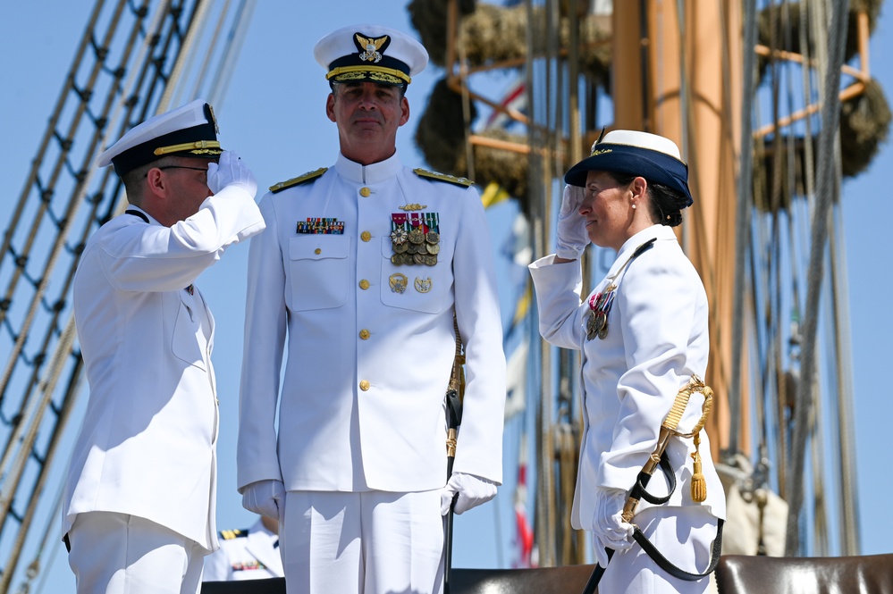 U.S. Coast Guard Cutter Eagle holds change of command ceremony
