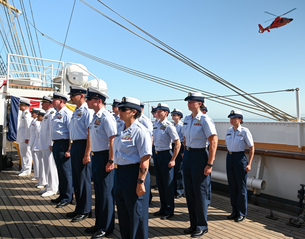 U.S. Coast Guard Cutter Eagle holds change of command ceremony
