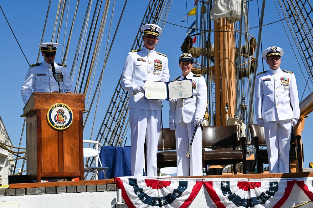 U.S. Coast Guard Cutter Eagle holds change of command ceremony