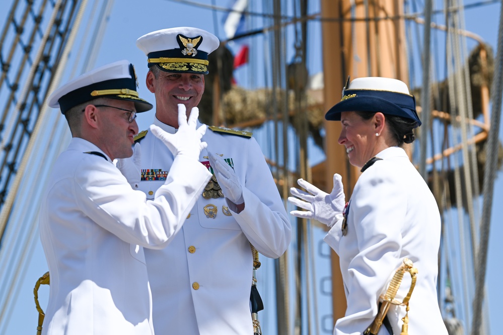 U.S. Coast Guard Cutter Eagle holds change of command ceremony