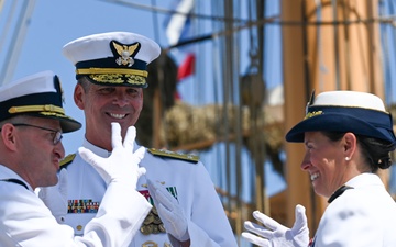 U.S. Coast Guard Cutter Eagle holds change of command ceremony