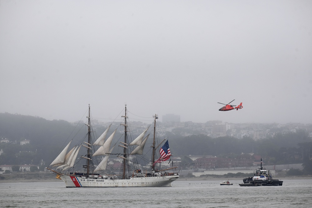 Coast Guard Cutter Barque Eagle arrives in San Francisco