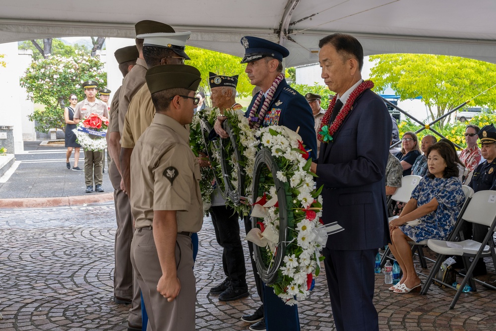 Military leaders honor veterans at 75th Korean War Memorial