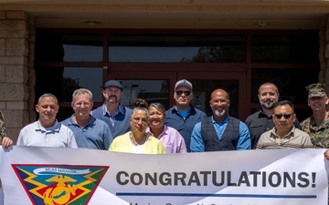 MCAS Miramar’s Commanding Officer and Sergeant Major recognize outstanding Marines and civilian personnel for their hard work