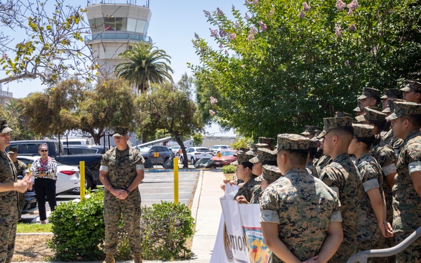 MCAS Miramar’s Commanding Officer and Sergeant Major recognize outstanding Marines and civilian personnel for their hard work