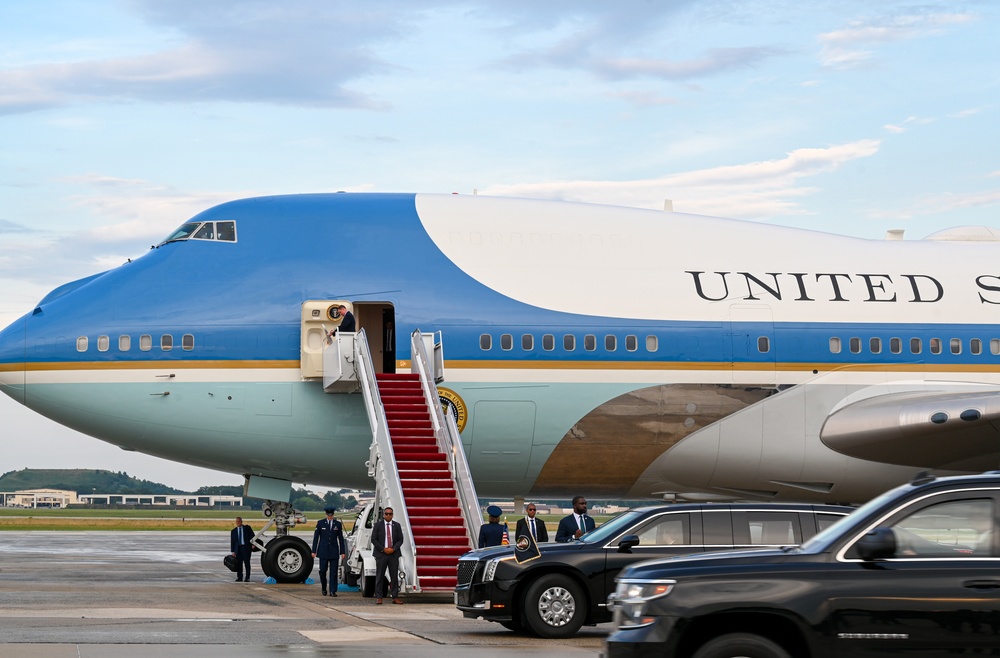 President Trump returns from NATO Summit