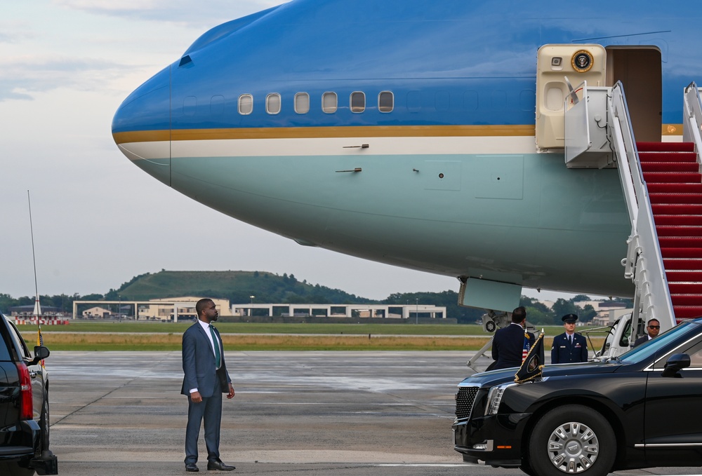 President Trump returns from NATO Summit