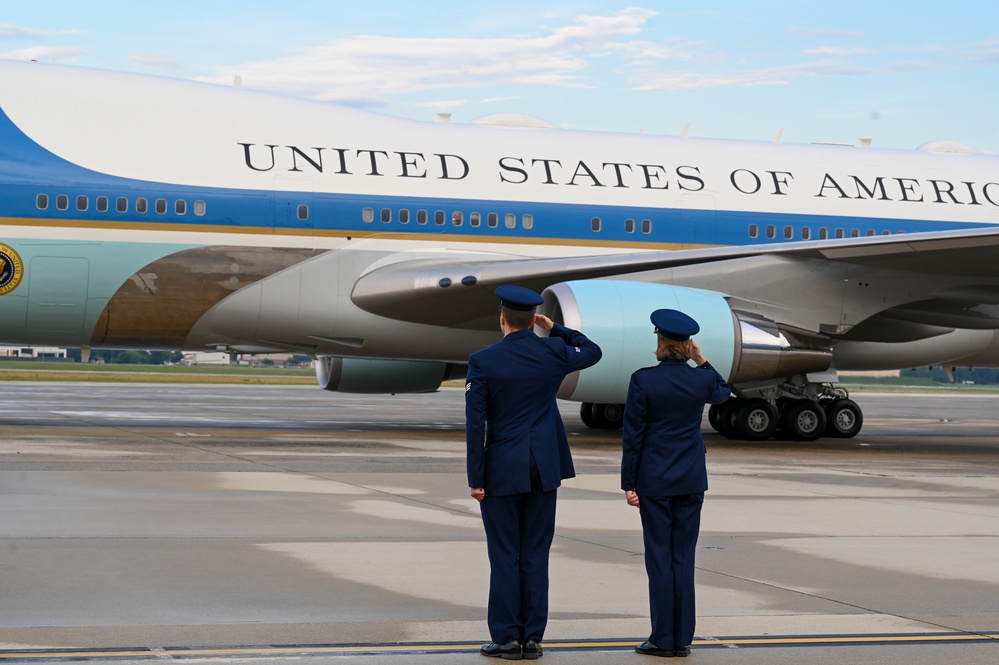 President Trump returns from NATO Summit