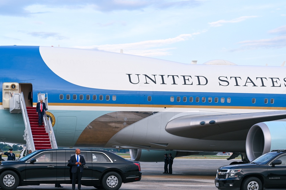 President Trump returns from NATO Summit