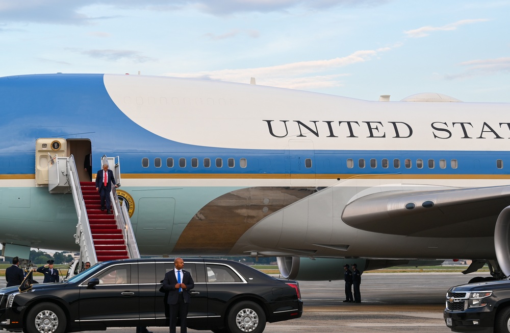 President Trump returns from NATO Summit