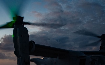 USS America (LHA 6) Conducts MV-22B Osprey Helicopter Flight Operations