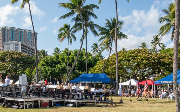Second Lieutenant Drew Eary Conducts the O'ahu Joint Forces Band
