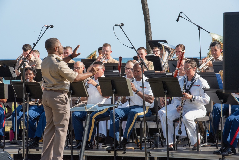 CW3 Alexander Davis conducts O'ahu Joint Forces Band