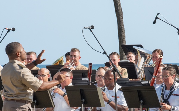 CW3 Alexander Davis conducts O'ahu Joint Forces Band