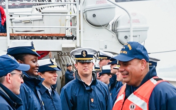 Coast Guard Pacific Area Commander rides aboard Coast Guard Cutter Eagle