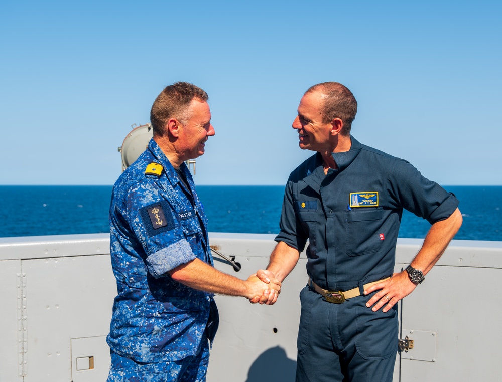 USS New York Welcomes Dutch Admiral Pastoor