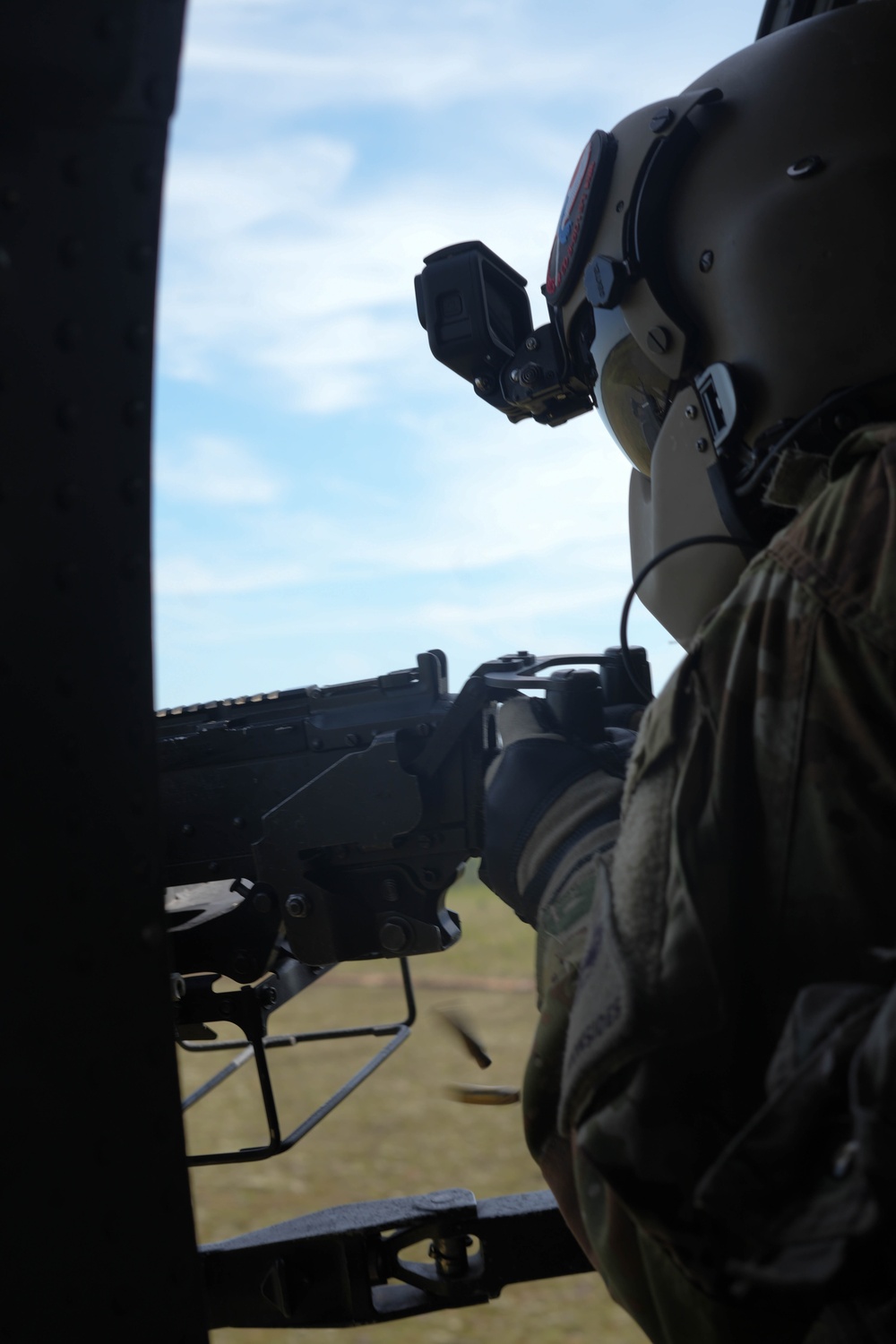 Gunners test their aerial skills on UH-60 Black Hawks