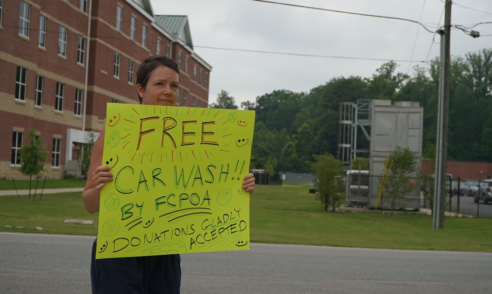 First Class Petty Officer Association (FCPOA) benefit car wash onboard NWS Yorktown