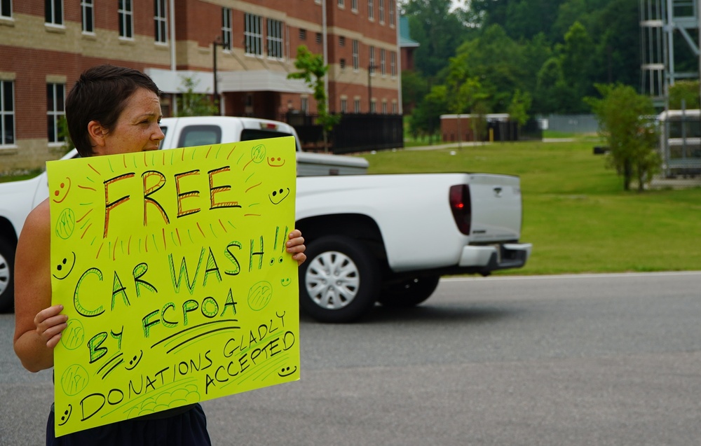 First Class Petty Officer Association (FCPOA) benefit car wash onboard NWS Yorktown