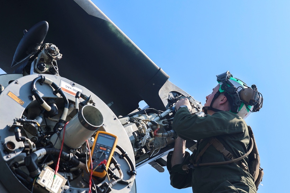 U.S. Marines Conduct Routine Maintenance