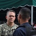 Capt. Betancourt speaks with Media