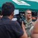 Capt. Betancourt speaks with Media