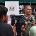 Capt. Betancourt speaks with Media