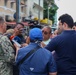 Capt. Betancourt speaks with Media
